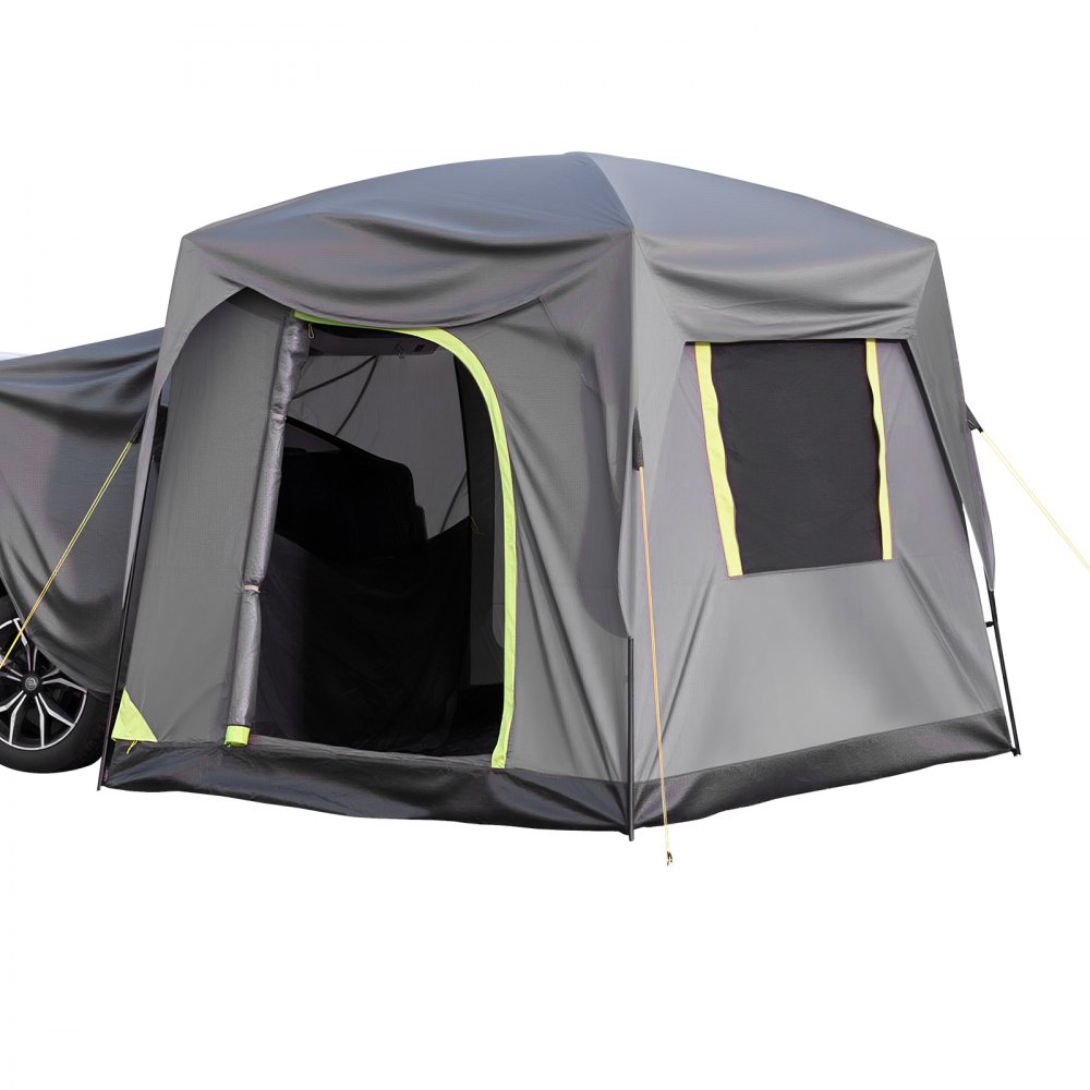 VEVOR SUV-telt for camping, 3 m L x 2,4 m B, vanntett PU, 2000 mm, romslig dobbeltlagsdesign for 5–8 personer, SUV-campingtelt med nettingvinduer, inkluderer regntrekk og oppbevaringspose, for utendørsaktiviteter