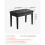 VEVOR Duet piano keyboard benk oppbevaring polstret sete tre servant bokhylle krakk 750x355x490mm