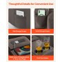 VEVOR Loveseat lenestol, elektrisk lenestol med oppvarming og massasje, elektrisk lenestol i semsket skinn med midtkonsoll, USB-porter, koppholdere og sidevesker, dobbel loveseat-stol til stue
