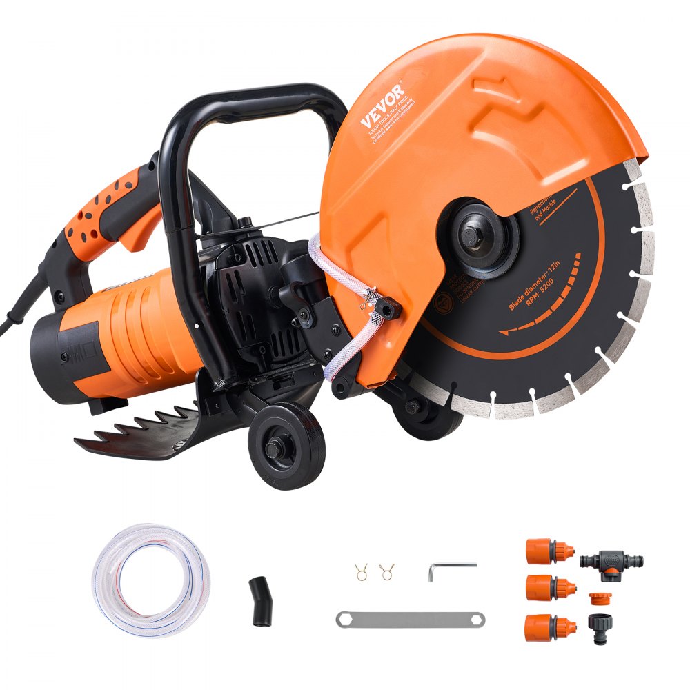 VEVOR 305 mm betongsag, skjærekutter, belegningskutter, betongkutter 2800 W