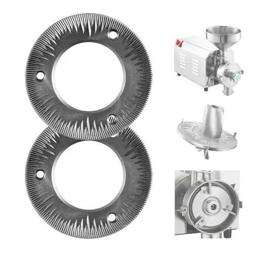 VEVOR 2 stk. slipeark for elektrisk kornkvern, tørrslipeskiver i støpejern, reserve-slipeplater kompatible med VEVOR HN-2200, HN-3000 mais- og krydderkvern