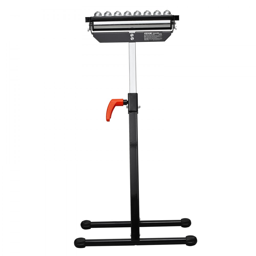 VEVOR rullestativ, 136 kg lastekapasitet, 68–108 cm justerbar høyde, sammenleggbar kraftig med 29,2 cm polert flerveis rullehode, for bordsagutmating for trebearbeiding, forlengelsesstøtte