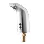 VEVOR Touchless Bathroom Sink Faucet, Automatic Motion Sensor Restroom Toilet Faucet Cold Water with Single Hole, Battery Operated for 9.5 mm Pipe Commercial Lavatory,Chrome Plated Silver