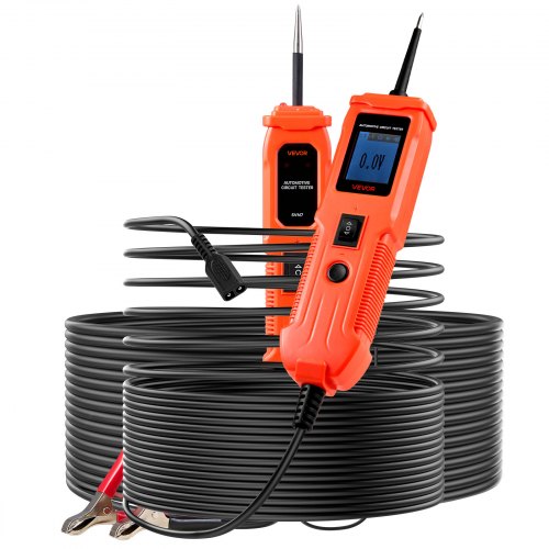 VEVOR bilkretstester, 6–36 DCV strømkretstester med belysning, bilstrømstesterprobe med 4 m kabel, ABS-skallledningsdetektor for sedan, SUV, bobil, lastebil