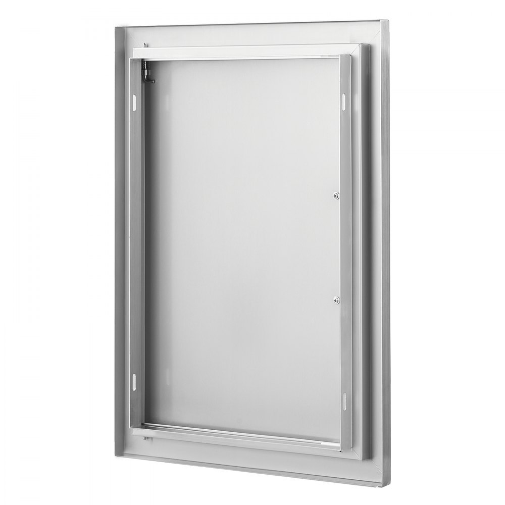 VEVOR BBQ Access Door, 407x559 mm Single Outdoor Kitchen Door, Stainless Steel Flush Mount Door, Wall Vertical Door with Handle, for BBQ Island, Grilling Station, Outside Cabinet