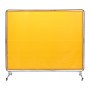 VEVOR Welding Screen with Frame, 6' x 8' Welding Curtain Screen, Flame-Resistant Vinyl Welding Protection Screen on 4 Swivel Wheel (2 Lockable), Moveable & Professional for Workshop/Industrial, Yellow