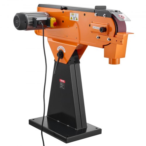 VEVOR 76 mm x 2007 mm båndsliper, 2100 W 900 o/min industriell slipemaskin med 0° - 45° justerbar vinkel og støvoppsamlingsport for profesjonell trebearbeiding og metallbearbeiding