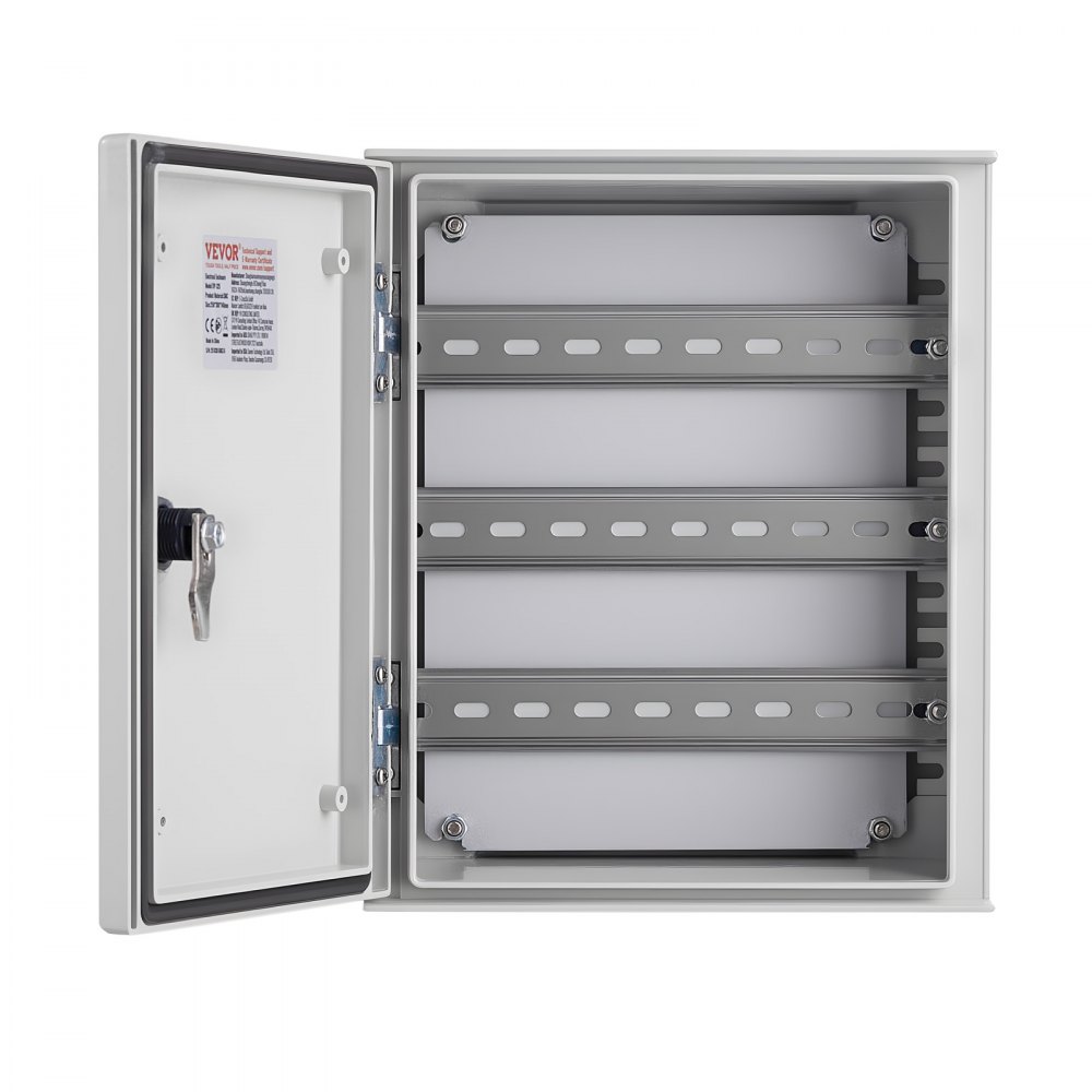 VEVOR NEMA stålskap, 60x40x23 cm NEMA 4X glassfiber elektrisk boks, IP66 vanntett og støvtett, utendørs/innendørs elektrisk koblingsboks, med monteringsplate