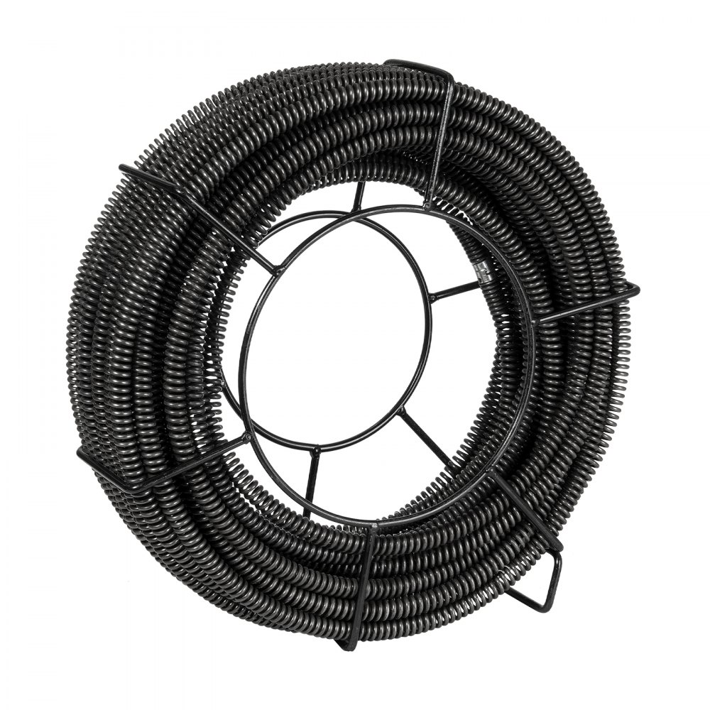 VEVOR seksjonsrengjøringskabel 100FTx5/8in og 7 kuttere for 0,8"-3,9" rør
