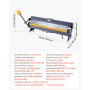 VEVOR Box and Pan Brake, 1220 mm Sheet Metal Bending Brake,16-Gauge Mild Steel Capacity, 0-135 Degree Adjustable, Metal Bender Machine with 16 Fingers, Heavy-Duty Aluminum Folder for Precise Bending