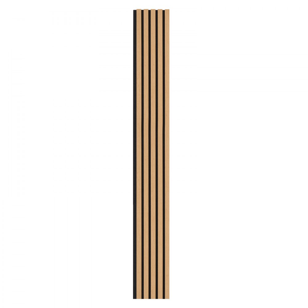 VEVOR akustiske paneler av trelameller, 7,9 x 94,5 tommer, MDF-aksentpaneler i tre for moderne innvendig veggdekor, veggplater i imitert tre for støyreduksjon, lys eik