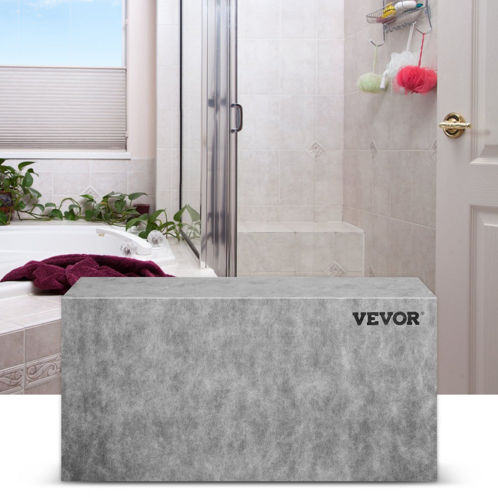 VEVOR flislagt dusjsete, 91,5 x 28,5 x 51,5 cm klart til flislegging, fabrikkmontert vanntett og 100 % lekkasjesikkert flisbart dusjhjørnesete, 180 kg lastbærende rektangulær dusjbenk av plate