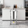 VEVOR Stainless Steel Conical Fermenter, 16 Gal/60L Home Brewing Fermenation Tank, Brew Bucket Fermentor with Conical Bottom, 3 Caster Wheels, Lid, Handle & Thermometer, for Wine, Beer Fermentation