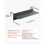 VEVOR Balkonghengebord, 30 x 80 cm sammenleggbart balkongrekkverksbord, utendørs balkongbarbord for rekkverk, 22,5 kg lasting, passer til rekkverk fra 2,5 til 10,5 cm, serveringsbord for terrasse og dekk