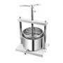 VEVOR 1.45 Gal/5L Fruit Wine Press, 2 Stainless Steel Barrels, Manual Juice Maker, Cider Apple Grape Tincture Honey Olive Oil Making Press with Triangular Handle for Outdoor Kitchen Home
