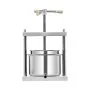 VEVOR 1.45 Gal/5L Fruit Wine Press, 2 Stainless Steel Barrels, Manual Juice Maker, Cider Apple Grape Tincture Honey Olive Oil Making Press with Triangular Handle for Outdoor Kitchen Home