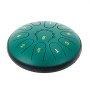 VEVOR Steel Tongue Drum, 16.5cm 11 Notes Rain Drum for Outside Garden, D Major Musical Drums with Music Book & Mallets, Percussion Instrument for Meditation Yoga Beginner Musical Education, Green