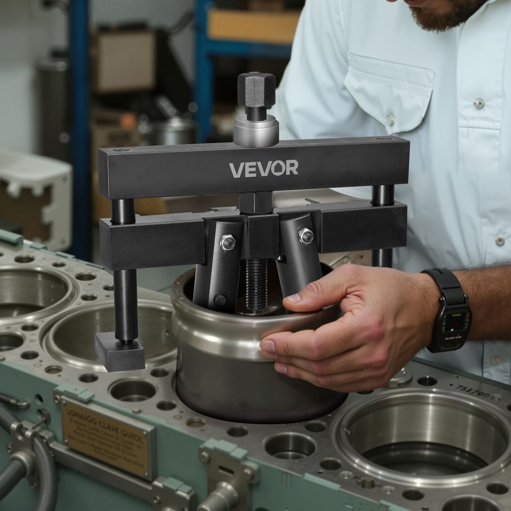 VEVOR universal sylinderforingsavtrekkerenhet, brukes til Mack Cummins Cat på våt foring fra 98,43 mm til 158,75 mm boring, verktøy for fjerning av sylinderforing for dieselmotor, erstatter PT-6400-C, M50010-B, 3376015