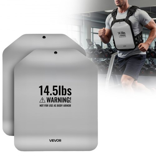 VEVOR buede vektvestplater, 6,6 kg par, taktiske vektplater i premium stål for vest, ergonomisk design, for styrke- og utholdenhetstrening, løping, jogging, fitness, tunge treningsøkter