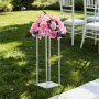 VEVOR Bryllupsblomsterstativ, 10 stk. 50 cm søyleblomsterstativ, blomsterstativer med akryllaminat, sylindrisk kubisk blomsterdisplaystativ til bryllup, fest, bursdag, hjem, midtpunktstativer