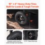 VEVOR Hagetilhenger, 10 kubikkfot 227 kg, ATV UTV-transporttilhenger, tauing bak polyetylenvogn med 16" dekk, håndtrekk eller fotpedal, kraftige hagetilhengere for gressklipper, traktor, hageavfall