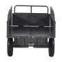 VEVOR Garden Utility Trailer, 10 Cu. Ft & 227 kg Capacity, ATV UTV Hauling Trailer, Tow Behind Steel Dump Cart with 14" Tires, Hand Pull or Foot Pedal, Heavy Duty Yard Trailers for Lawn Mower Tractor