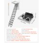 VEVOR Attic Ladder, 660LBS/299.4KG Capacity, Fits 10.5 to 11 ft Ceiling Height and 39.4 x 27.5 inch Opening Size, Alloy Steel Pull-Down Retractable Ceiling Stair with Pulling Rod for Attic Loft Roof