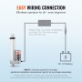 VEVOR lineær aktuator 12V 4 tommer høy belastning 330lbs/1500N 0,19"/s IP54 beskyttelse