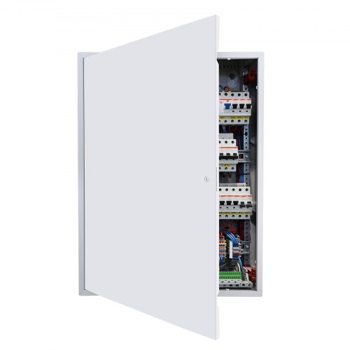 VEVOR tilgangspanel for gipsvegg, 84x64 cm tilgangsdør i galvanisert stål, enkel å montere hengslet servicepanel med skrutrekkerlås, for rørleggerarbeid og elektrisk tak, 62x82 cm utskjæringsstørrelse hvit