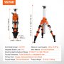 VEVOR Laser Level Tripod Stand, 5/8"-11 Thread Mount, 27.16-67.71 inch Height Adjustment Heavy Duty Survey Tripod, with Level Bubble & Diffusion Limiter , Liftable Non-Skid Feet for Construction