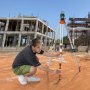 VEVOR lasernivåstativ, 5/8"-11 gjengefeste, 16,53-65,55 tommer høydejustering, kraftig oppmålingsstativ for konstruksjon, lasernivåskanner, uttrekkbare ben, sklisikre føtter, profesjonell