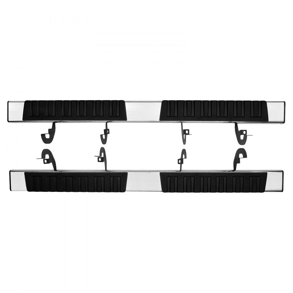 VEVOR stigbrett, 6" trinnstenger kompatible med 2019-2023 Chevy Silverado/GMC Sierra 1500/2020-2024 Silverado/Sierra 2500/3500HD Crew Cab, 201 sidetrinn i rustfritt stål, 500 kg, 2 deler