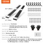 VEVOR stigbrett, 6" trinnstenger kompatible med 2019-2023 Chevy Silverado/GMC Sierra 1500/2020-2024 Silverado/Sierra 2500/3500HD Crew Cab, 201 sidetrinn i rustfritt stål, 500 kg, 2 deler