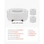 VEVOR 30.5m Mini Split Line Set, 9.5 & 15.9mm OD AC Copper Tubing Pipe, 3/8 White PE Thickened Insulated Coil with Flared Nuts, Strapping Tapes, for Mini Split Air Conditioner HVAC or Heat Pump System