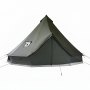 VEVOR Lerretsklokketelt, 4 sesonger 4 m Yurttelt for camping med komfyruttak, pustende lerret, rommer opptil 4 personer, med avtakbart gulv med glidelås, for familiecamping, glamping, utendørs jaktselskap