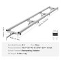 VEVOR Rail Mill Guide System 9 fot Motorsag Frese Rail Guide 4 tverrstangsett