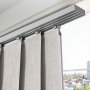 VEVOR Panel Track Blinds, Extendable Track from 116 cm to 218 cm W, Trimmable Panel Curtains Up to 243cm H, Vertical Blackout Panel Blinds for Sliding Doors, Patio Doors, Room Divider, Light Gray
