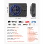 VEVOR 10" 440W subwoofer for undersetet, tynne, aktive subwoofere for bil med blått omgivelseslys, lavprofilsubwoofer under setet med innebygd forsterker, fjernkontroll for SUV-er, bil, lastebil, bobil