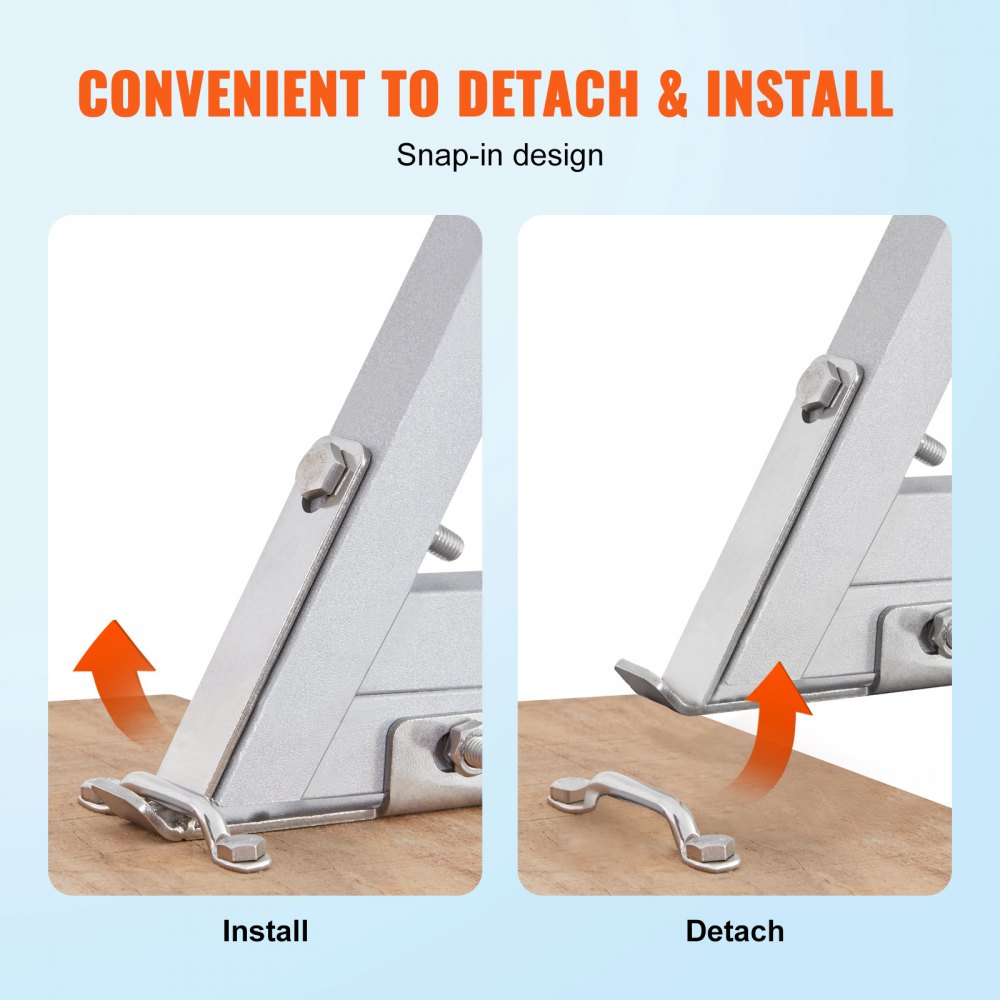 VEVOR Dokkstige, avtakbar 4 trinn, 145 kg lastekapasitet, pontongbåtstige i aluminiumslegering med 10 cm bredt trinn og sklisikker pedal, enkel å installere for ombordstigning på skip/innsjø/basseng/marinebåter