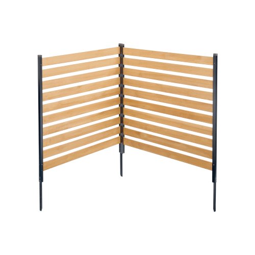 VEVOR Tregjerde, 91 cm B x 102 cm L, 2-panels lamellgitter for klimaanleggsgjerde, bassenginnhegning med metallstenger, enkel DIY-installasjon, utendørs søppelbøtteskjuler for hagedekorasjon