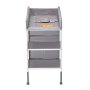 VEVOR Baby Changing Table, Portable Diaper Change Station with 3 Fabric Drawers and Lockable Wheels, Adjustable Height Multi-Functional Changing Station Table with Storage Organizer Nursery, Gray