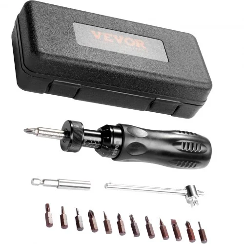 VEVOR justerbar dreiemoment skrutrekker 1/4" område 10-70 in/lb m/ 1 in-lb trinn