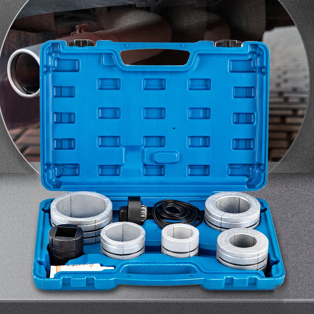 VEVOR Hydraulic Exhaust Pipe Expander, 4.1 to 10.8 cm size, 10 T Manual Hydraulic Pipe Stretcher w/4 Dies and 2 Storing Case for Copper, Aluminum Tubes in Car Repairing