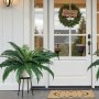 VEVOR Kunstige Bregner 2 stk., Naturlig Spredning Diameter 35-39 Tommer, Store Hengende Kunstige Bostonbregner, Falsk Plante Veggdekorasjon med 35 Grener, Kunstig Bregne for Hjem og Kontor (Blomsterpotte Ikke Inkludert)