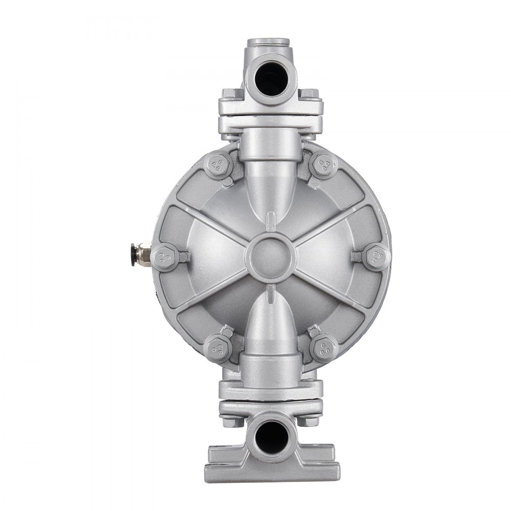 VEVOR luftdrevet dobbeltmembranpumpe, maks. 25 l/min, standard inn- og utløpsluft, pneumatisk spilloljepumpe, hus i aluminiumslegering, doble membraner, for diesel, fett, parafin, bensin