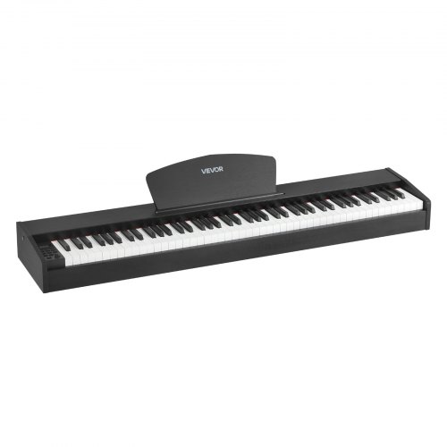 VEVOR Vektet Digitalpiano, 88 Tangenter Fullt Vektet, Elektrisk Piano, Dobbelt Keyboard og Høyttalere, med Sustainpedal, Innspillingsfunksjon, 238 Toner, Trådløs Tilkobling, For Nybegynnere, Uten Stativ