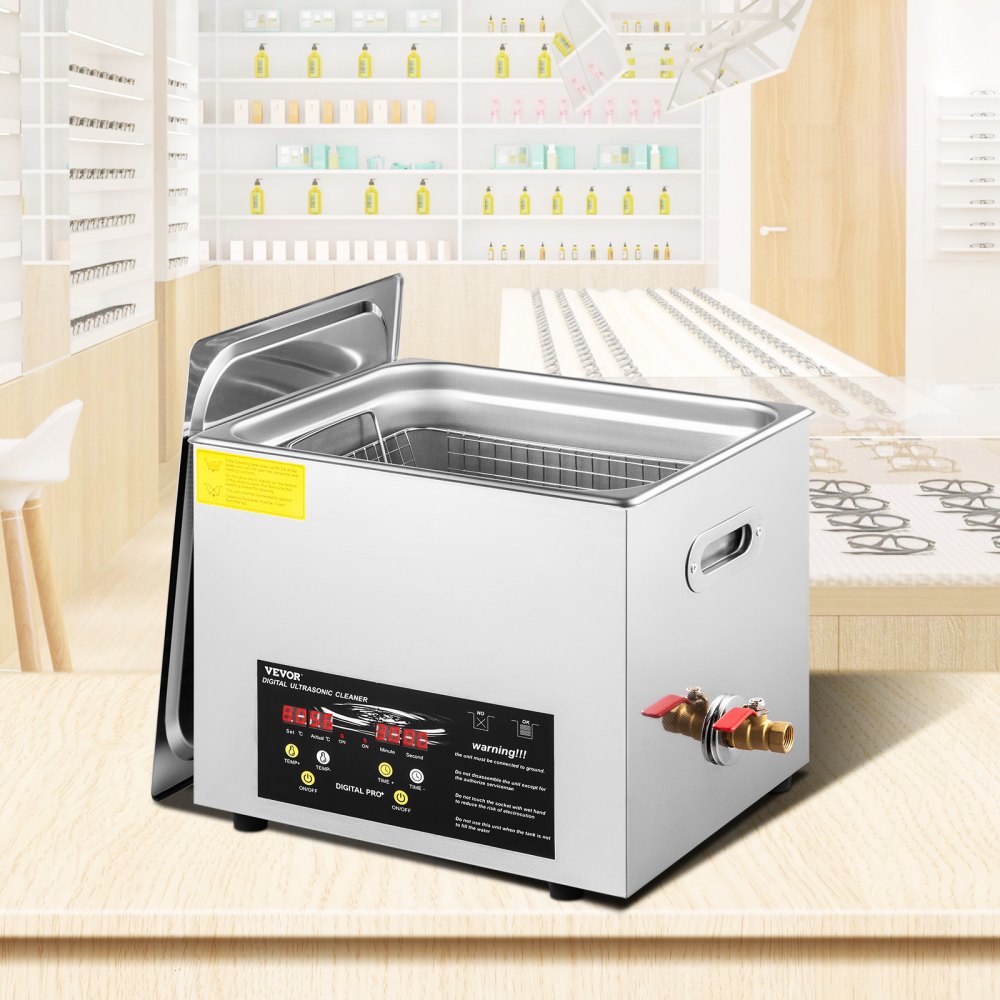 VEVOR 10L oppgradert ultralydrenser (400W varmeapparat, 240W ultralyd) profesjonell digital ultralydrenser for laboratorier med varmetimer for rengjøring av deler og instrumenter