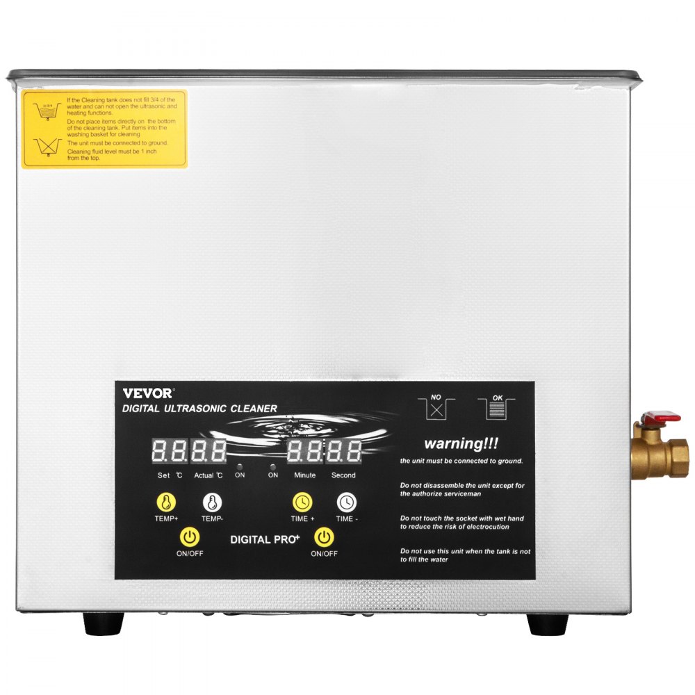 VEVOR 10L oppgradert ultralydrenser (400W varmeapparat, 240W ultralyd) profesjonell digital ultralydrenser for laboratorier med varmetimer for rengjøring av deler og instrumenter