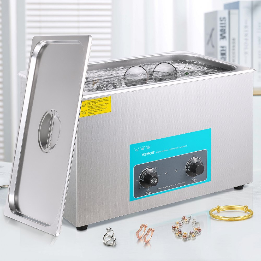 VEVOR Ultralydrenser 30L Ultralydrensemaskin Smykkeglass