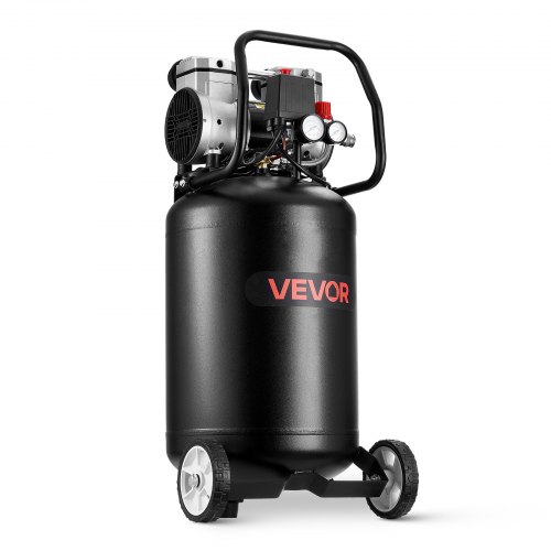VEVOR 50L luftkompressor, 1,5 kW 113L/min ved 6,2 bar, maks. 8 bar trykk, oljefri luftkompressortank, bærbar på hjul for bilreparasjon, dekkpåfylling, sprøytelakering, spikring av treverk